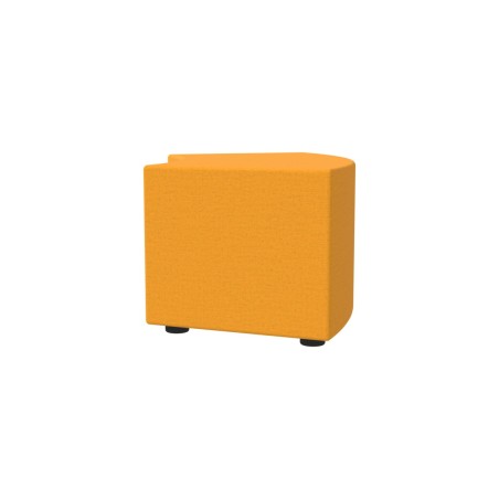 Pouf Semirigido Angolare - Similpelle e Imbottitura Ignifuga CL1 - Profondità 48cm, h43 cm -...