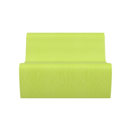 Pouf Morbido DIVANO 2 POSTI Ignifuga CL1 - Dimensioni 70 x 50 x H 25 cm - Colore Verde Chiaro