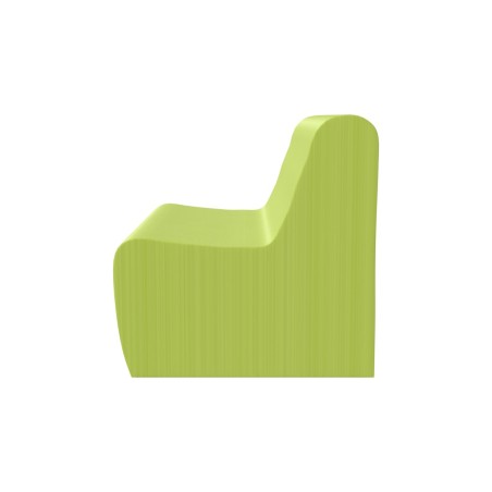 Pouf Morbido DIVANO 2 POSTI Ignifuga CL1 - Dimensioni 70 x 50 x H 25 cm - Colore Verde Chiaro