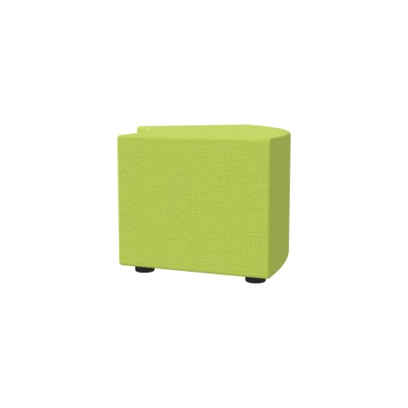 Pouf Semirigido Angolare - Similpelle e Imbottitura Ignifuga CL1 - Profondità 48cm, h43 cm -...