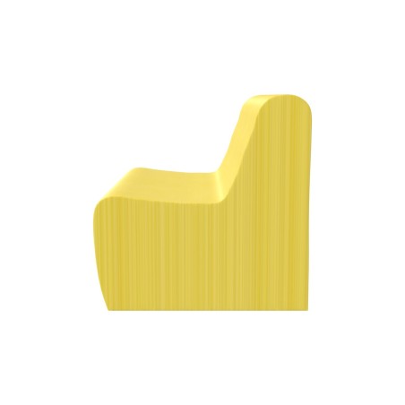 Pouf Morbido DIVANO 2 POSTI Ignifuga CL1 - Dimensioni 70 x 50 x H 25 cm - Colore Giallo