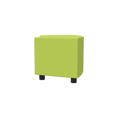 Pouf Semirigido Angolare - Similpelle e Imbottitura Ignifuga CL1 - Profondità 48 cm, h 46,5...