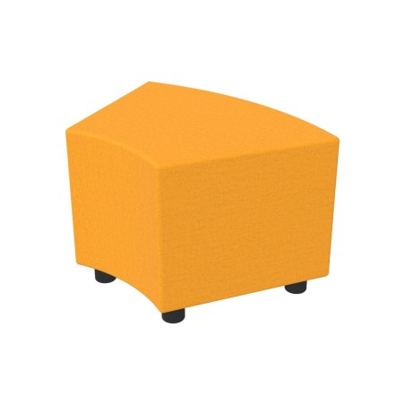 Pouf Semirigido Angolare - Similpelle e Imbottitura Ignifuga CL1 - Profondità 48cm, h 46,5...
