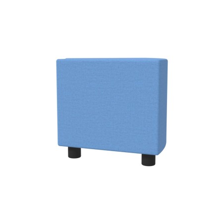 Pouf Semirigido Angolare - Similpelle e Imbottitura Ignifuga CL1 - Profondità 48cm, h 46,5...