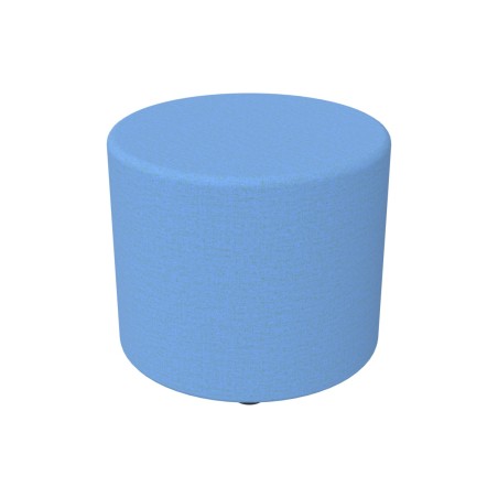 Pouf Semirigido Cilindro - Similpelle e Imbottitura Ignifuga CL1 - Diametro 48cm, h 43 cm -...