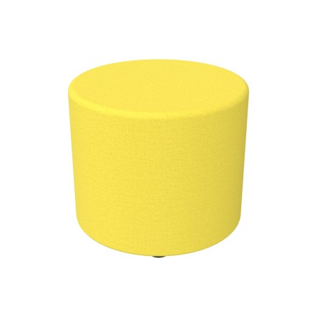 Pouf Semirigido Cilindro - Similpelle e Imbottitura Ignifuga CL1 - Diametro 48cm, h 43 cm -...