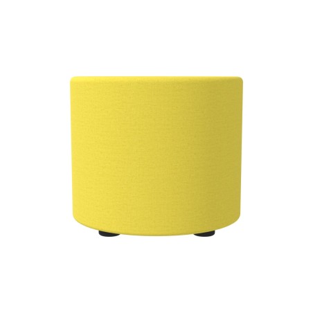 Pouf Semirigido Cilindro - Similpelle e Imbottitura Ignifuga CL1 - Diametro 48cm, h 43 cm -...