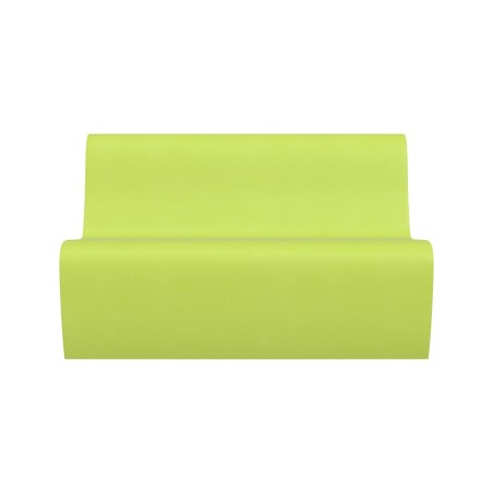 Pouf Morbido DIVANO 2 POSTI Ignifuga CL1 - Dimensioni 100 x 60 x H 32 cm - Colore Verde Chiaro