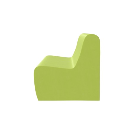 Pouf Morbido DIVANO 2 POSTI Ignifuga CL1 - Dimensioni 100 x 60 x H 32 cm - Colore Verde Chiaro