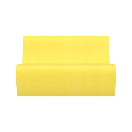 Pouf Morbido DIVANO 2 POSTI Ignifuga CL1 - Dimensioni 100 x 60 x H 32 cm - Colore Giallo
