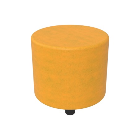 Pouf Semirigido Cilindro - Similpelle e Imbottitura Ignifuga CL1 - Diametro 48cm, h 46,5 cm...