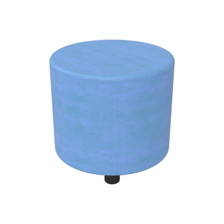 Pouf Semirigido Cilindro - Similpelle e Imbottitura Ignifuga CL1 - Diametro 48cm, h 46,5 cm...