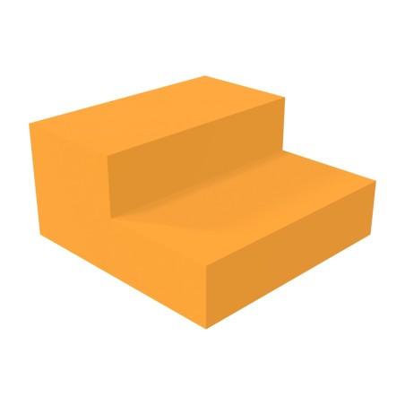 Pouf Morbido SCALA 2 GRADINI in Similpelle e Imbottitura Ignifuga CL1 - Dimensioni Base 60 x...