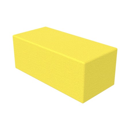 Pouf Semirigido Rettangolo Largo Similpelle e Imbottitura Ignifuga CL1 - Dimensioni 48 x 103...