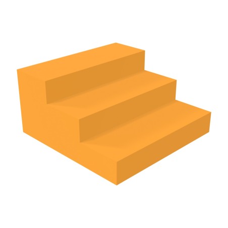 Pouf morbido SCALA 3 GRADINI similpelle e imbottitura ignifuga CL1, base 60x60 cm , H30cm,...