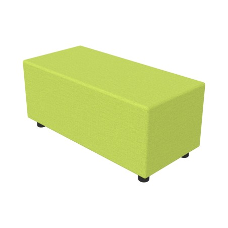Pouf Semirigido Rettangolo Largo Similpelle e Imbottitura Ignifuga CL1 - Dimensioni 48 x 103...