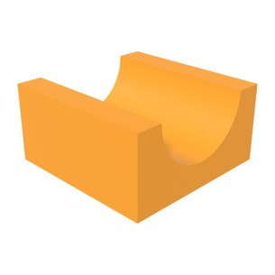 Pouf Morbido A BASE QUADRATA CON CONCA in Similpelle e...