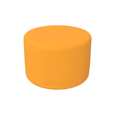 Pouf Morbido CILINDRO in Similpelle e Imbottitura Ignifuga CL1 - Diametro 60 cm, H 40 cm -...