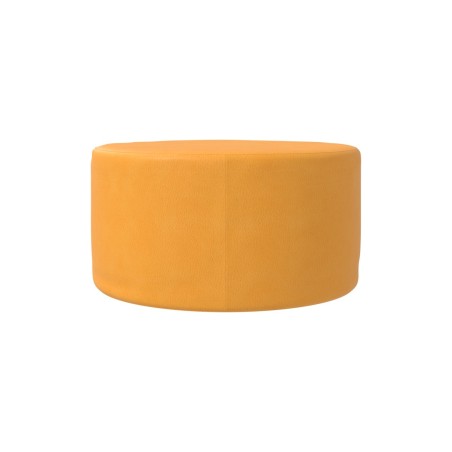 Pouf Morbido SEDUTA TONDA in Similpelle e Imbottitura Ignifuga CL1 - Diametro 60 cm, H 32 cm...