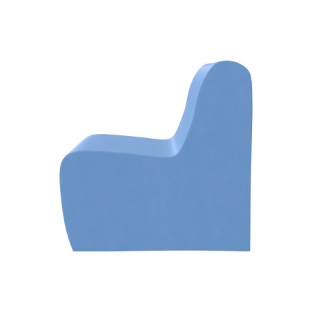 Pouf morbido SEDUTA POLTRONA , similpelle e imbottitura ignifuga CL1, base 50x60cm, H32cm,...