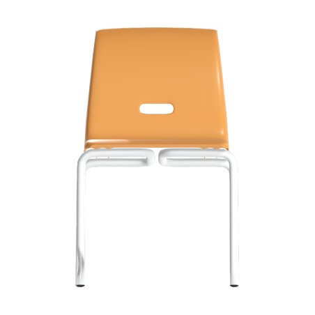 Sedia Salice con 4 Gambe - Altezza Seduta 42,5 cm - Colore Scocca Arancione - Colore...