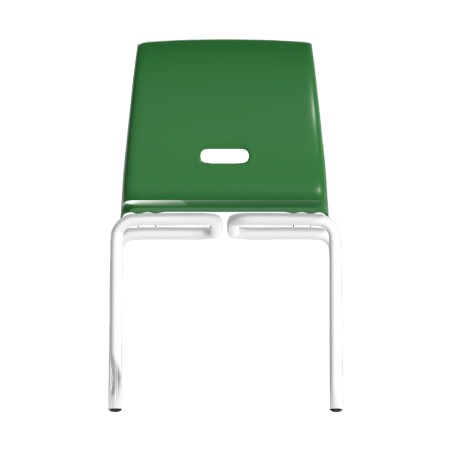 Sedia Salice con 4 Gambe - Altezza Seduta 42,5 cm - Colore Scocca Verde - Colore Struttura...