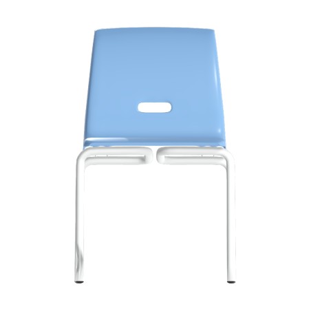 Sedia Salice con 4 Gambe - Altezza Seduta 46,5 cm - Colore Scocca Azzurro - Colore Struttura...
