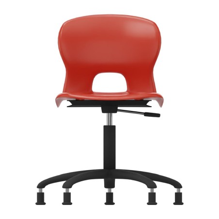 Sedia Gelso con 5 Piedini - Altezza Regolabile M5/M6 - Colore Scocca Rosso - Colore...