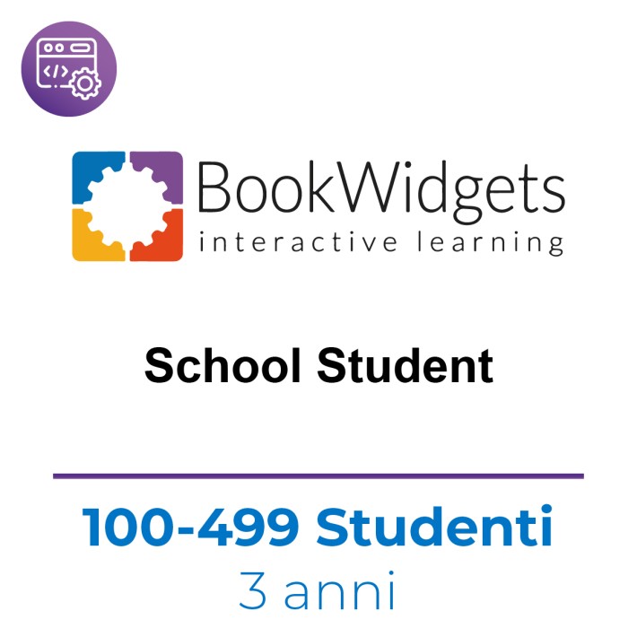 BookWidgets School Student Edition - Licenza Studente Fascia 100-499 Studenti - Docenti...