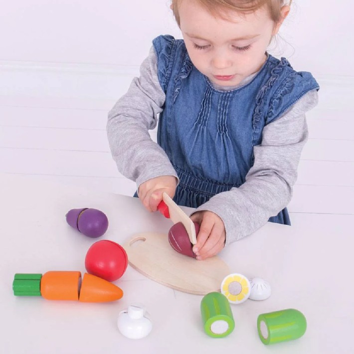 Cassetta Gioco "Taglia la Verdura" in Legno