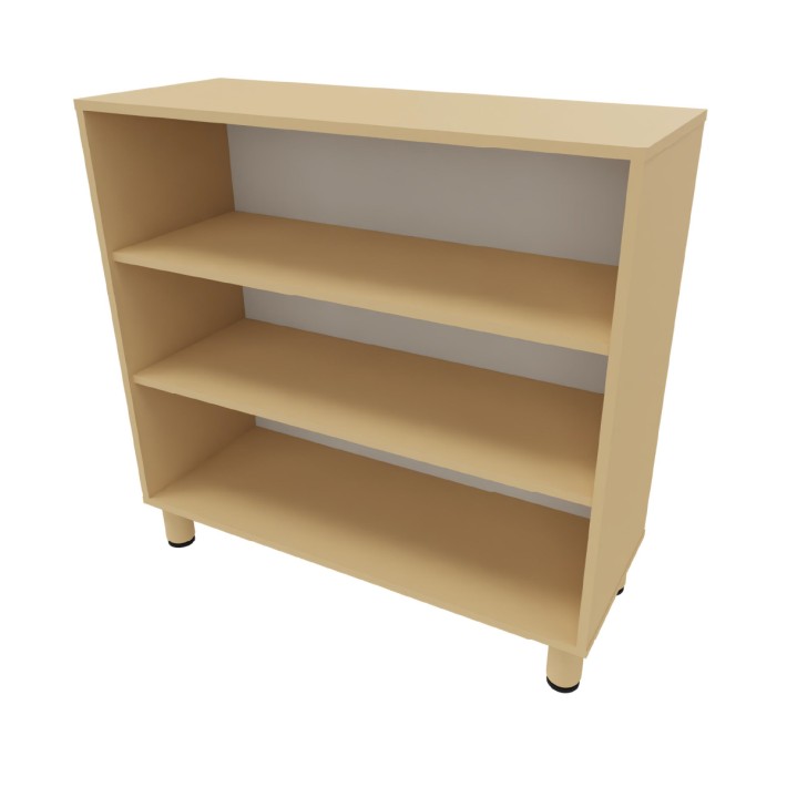 Contenitore a Giorno con 3 Ripiani - In Legno - Dimensioni 105 x 41 x 100 cm