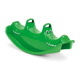 Dondolo Coccodrillo in Plastica - Modello con 3 Posti a... 2