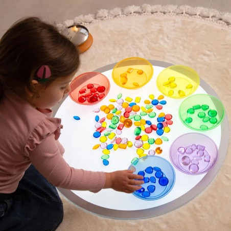 Gemme Colorate Traslucide - Confezione da 144 Pezzi