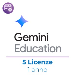 Kit Google Education 5 Licenze Gemini Education Premium - Nuova Attivazione - Comprensivo di...