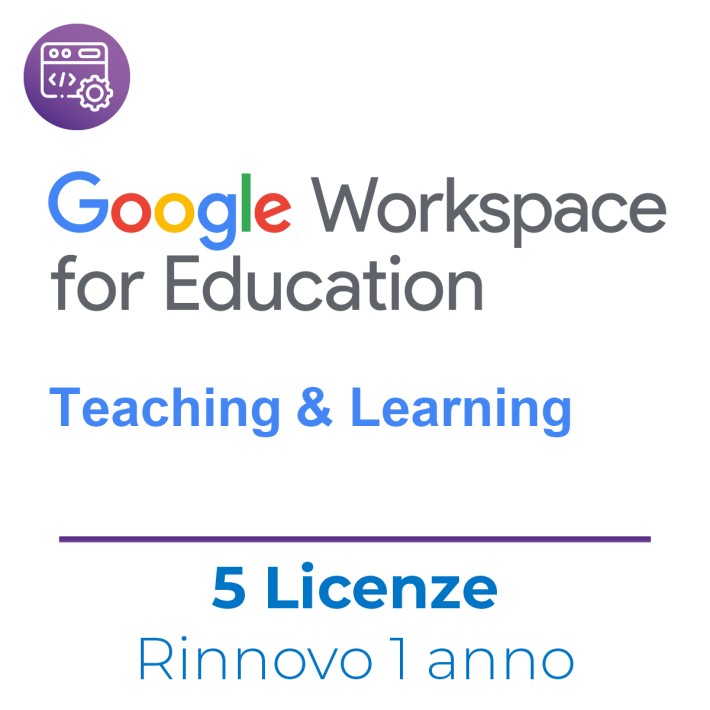 Kit Google Education 5 Licenze Teaching & Learning – Rinnovo - Comprensivo di ausilio per il...