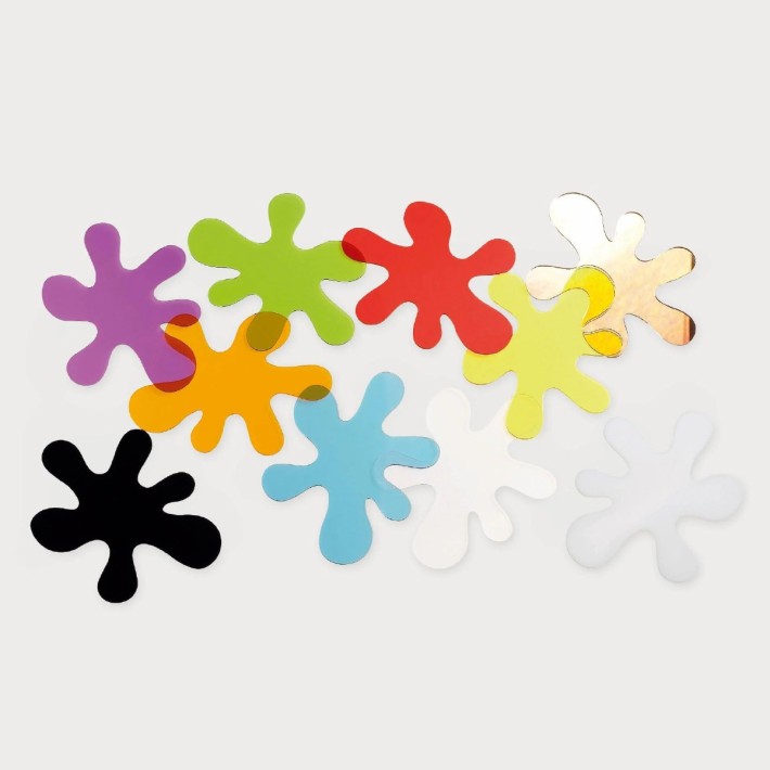 Macchie Colorate Splats in Materiale Acrilico - Confezione da 10 Pezzi