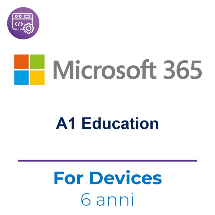 Microsoft 365 A1 For Device Faculty - 6 Anni - Non Annullabile - Licenza Disp/Utente Legata...