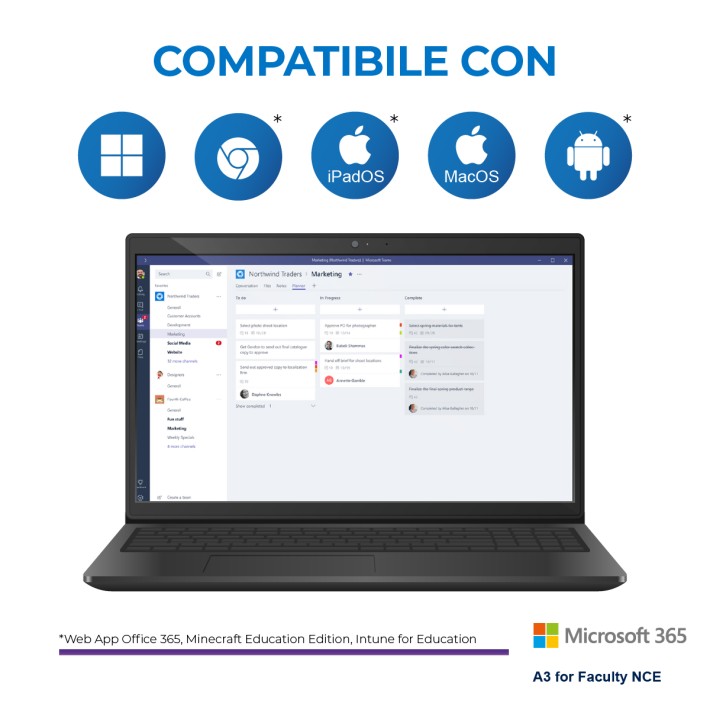 Microsoft 365 A3 For Faculty Nce - 1 Licenza...