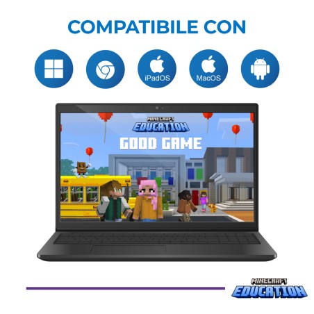 Microsoft Minecraft Education Edition NCE - 1 Anno - per 1 Utente ( Docente o Studente)