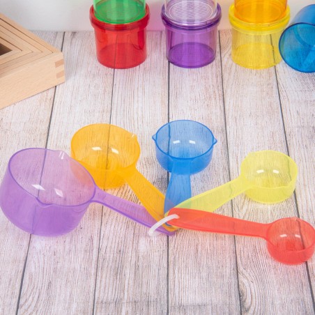 Misurini Colorati Traslucidi - in Materiale Acrilico - Set da 5 Pezzi