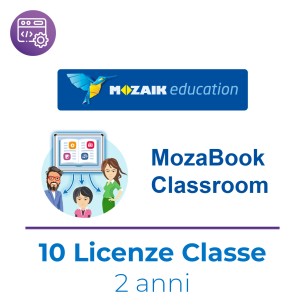 Mozaik MozaBook CLASSROOM – Kit 10 Licenze Dispositivo Condiviso –Abbonamento 2 Anni –...