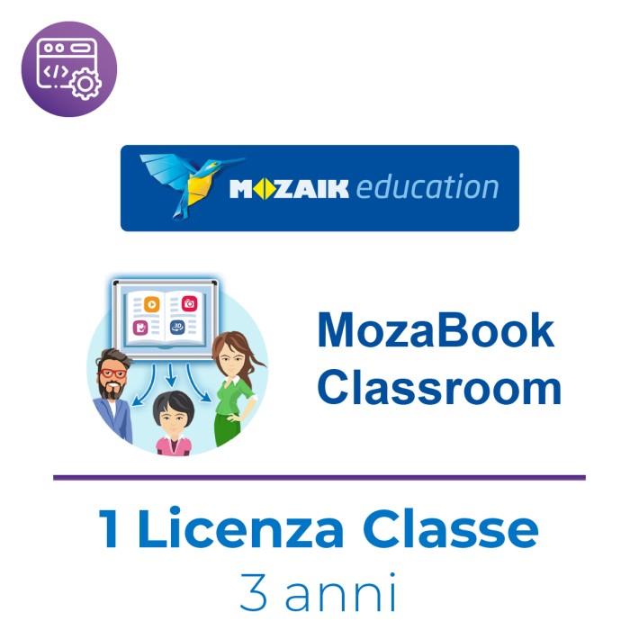 Mozaik MozaBook CLASSROOM – Licenza per Dispositivo Windows Condiviso - Abbonamento 3 Anni –...