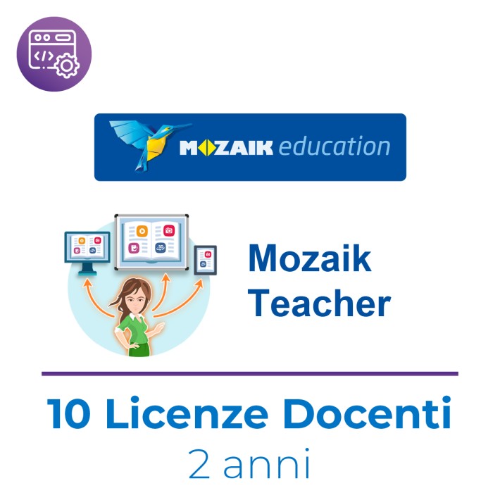 Mozaik TEACHER – Kit 10 Licenze Utente/Docente - Abbonamento 2 Anni – Multipiattaforma – No...