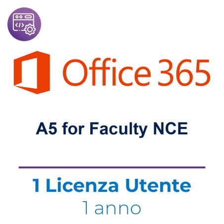 Office 365 A5 for Faculty NCE- 1 licenza per 1 utente ( Docente - Segreteria - Ata -...