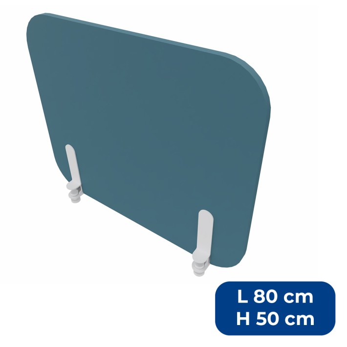 Pannello Fonoassorbente da Scrivania - Larghezza 80 cm - Altezza 50 cm - Colore Blu