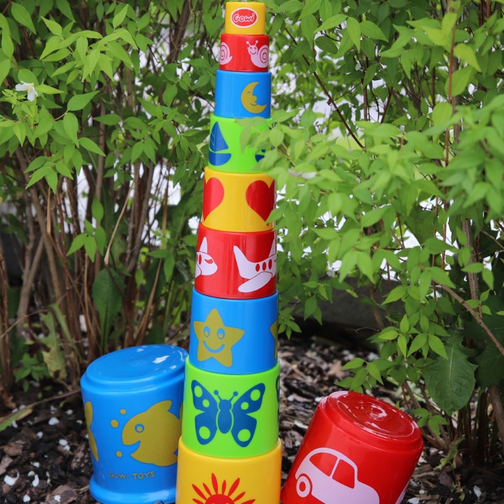 Piramide Impilabile con Disegni - Dimensioni...