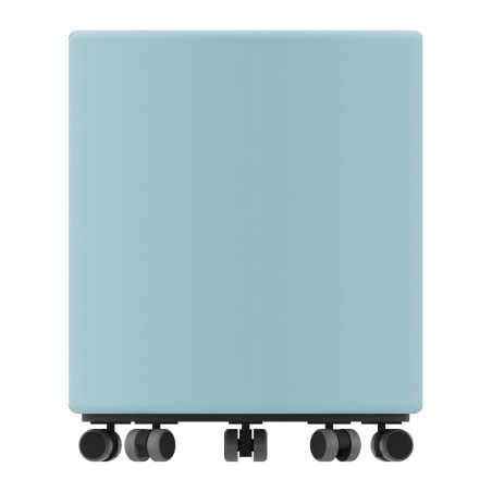 Pouf Giro con Ruote - Diametro 40 cm - Altezza Seduta 45 cm - Colore Azzurro