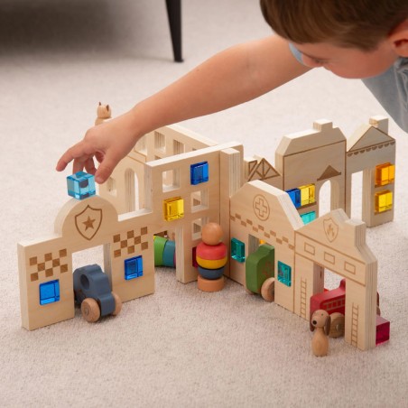 Scenario/Divisorio "La Scoperta della Città" - In Legno di Betulla