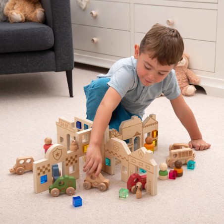 Scenario/Divisorio "La Scoperta della Città" - In Legno di Betulla