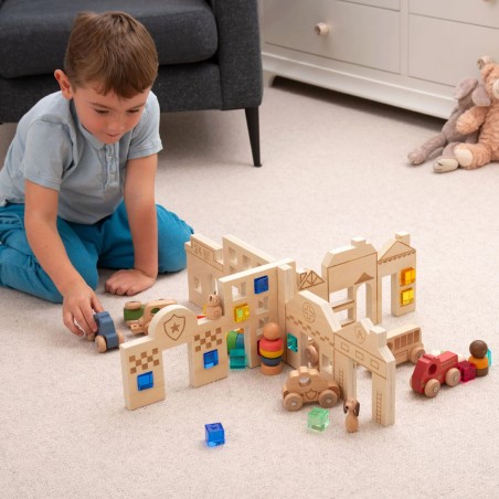 Scenario/Divisorio "La Scoperta della Città" - In Legno di Betulla